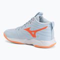Women's volleyball shoes Mizuno Wave Momentum Pro Mid blue finch/lava orange/flamingo coral 3