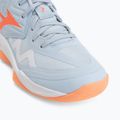 Women's volleyball shoes Mizuno Wave Momentum Pro Mid blue finch/lava orange/flamingo coral 7
