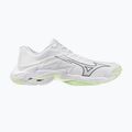 Women's volleyball shoes Mizuno Wave Lightning Elite white/balsam green/ambrosia