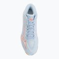 Women's volleyball shoes Mizuno Wave Lightning Elite Mid blue finch/whitelava orange 5