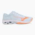 Women's volleyball shoes Mizuno Wave Lightning Pro blue finch/lava orange/flamingo coral 2