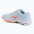 Women's volleyball shoes Mizuno Wave Lightning Pro blue finch/lava orange/flamingo coral 3