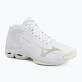 Women's volleyball shoes Mizuno Wave Lightning Pro Mid white/aqua gray/ambrosia