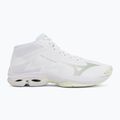 Women's volleyball shoes Mizuno Wave Lightning Pro Mid white/aqua gray/ambrosia 2