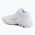 Women's volleyball shoes Mizuno Wave Lightning Pro Mid white/aqua gray/ambrosia 3