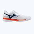 Men's tennis shoes Mizuno Wave Exceed Court AC white/insignia blue/orange 2