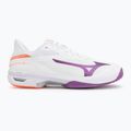 Women's tennis shoes Mizuno Wave Exceed Court AC white/dahlia/lava orange 2