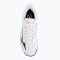 Women's tennis shoes Mizuno Wave Exceed Court AC white/dahlia/lava orange 5