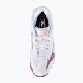 Women's tennis shoes Mizuno Wave Exceed Court AC white/dahlia/lava orange 5