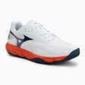 Men's tennis shoes Mizuno Wave Enforce Court 2 AC white/insignia blue/orange