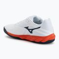 Men's tennis shoes Mizuno Wave Enforce Court 2 AC white/insignia blue/orange 3