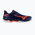 Men's tennis shoes Mizuno Wave Exceed Court CC beacon blue/lava orange/white
