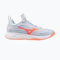 Women's volleyball shoes Mizuno Wave Luminous Elite blue finch/lava orange/flamingo coral