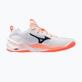 Handball shoes Mizuno Wave Stealth Neo 2.1 white/black/flamingo coral 2