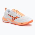 Handball shoes Mizuno Wave Stealth Elite white/lava orange