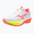 Women's running shoes Mizuno Wave Rider 30 white/flamingo coral/lime pulp 3