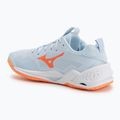 Women's handball shoes Mizuno Wave Stealth Neo 2.1 blue finch/lava orange/white 3