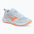 Women's handball shoes Mizuno Wave Stealth Pro blue finch/lava orange