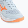 Women's handball shoes Mizuno Wave Stealth Pro blue finch/lava orange 7