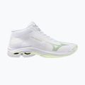 Women's volleyball shoes Mizuno Wave Lightning Pro Mid white/aqua gray/ambrosia