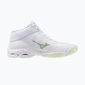 Women's volleyball shoes Mizuno Wave Lightning Pro Mid white/aqua gray/ambrosia 2