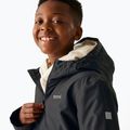 Children's wind jacket REGATTA Hillain Warm black/pumpkin spice/ash 6