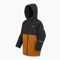 Children's wind jacket REGATTA Hillain Warm black/pumpkin spice/ash 11