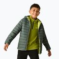 Children's down jacket REGATTA Hooded Marizion dark forest green/wild lime 5