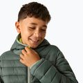 Children's down jacket REGATTA Hooded Marizion dark forest green/wild lime 8
