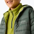 Children's down jacket REGATTA Hooded Marizion dark forest green/wild lime 10