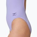 Women's one-piece swimsuit Speedo Solid Turnback bright lavender 5