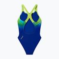 Children's one-piece swimsuit Speedo Digital Placement Powerback night watch/citrus green 2