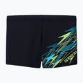 Men's swim boxer trunks Speedo Medley Logo Aquashort anthracite/hyper teal