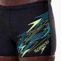 Men's swim boxer trunks Speedo Medley Logo Aquashort anthracite/hyper teal 6