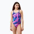 Ladies' one-piece swimsuit Speedo FL Printed Turnback brushy glitch/hope
