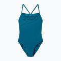Women's one-piece swimming costume Speedo Endurance+ Logo Thin Strap teal abyss