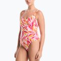 Ladies' one-piece swimsuit Nike V-Neck desert pink