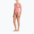 Ladies' one-piece swimsuit Nike V-Neck desert pink 3