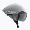 Lazer Victor KinetiCore matte white/silver bicycle helmet 2