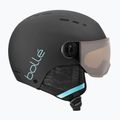 Children's ski helmet Bollé Quiz Visor Jr black/blue matte/orange gun 3