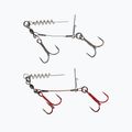 Savage Gear Carbon49 Corkscrew Stinger lure release 2 pcs silver and red 61761 4