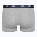 Men's CR7 Basic Trunk boxer shorts 3 pairs grey melange/white/navy 6