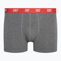 Men's CR7 Basic Trunk boxer shorts 3 pairs grey melange/red/navy 2