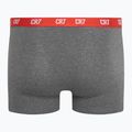 Men's CR7 Basic Trunk boxer shorts 3 pairs grey melange/red/navy 3