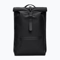 Urban backpack Rains Rucksack Rolltop 13 + 4 l black
