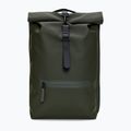 Urban backpack Rains Rucksack Rolltop 13 + 4 l green
