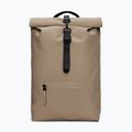 Urban backpack Rains Rucksack Rolltop Beige
