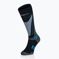 Men's ski socks Brubeck Snow Force Light grey / blue 2