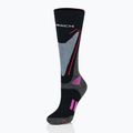 Women's ski socks Brubeck Snow Force Light grey / pink 2