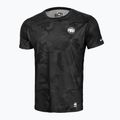 Men's T-shirt Pitbull West Coast Performance Mesh Net Camo All Black Camo black camo